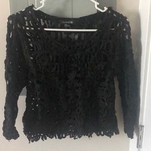 Black textured shirt